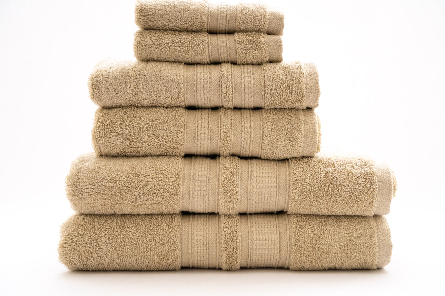 Luxury 6 Piece Bath Towel Set - 100% Cotton - Soft and Absorbent