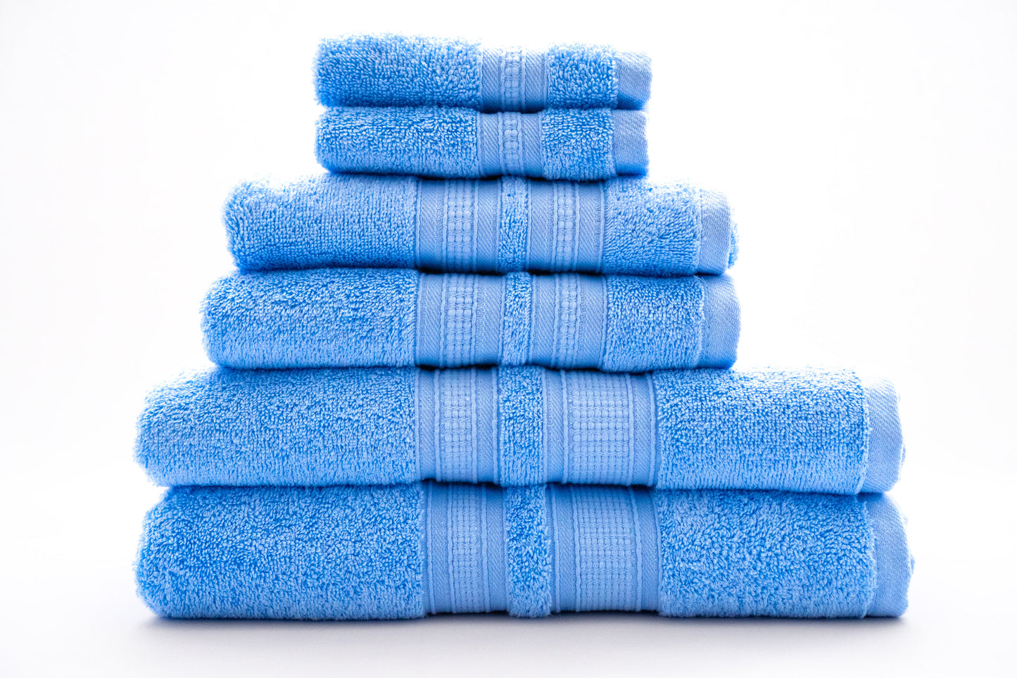 Luxury 6 Piece Bath Towel Set - 100% Cotton - Soft and Absorbent