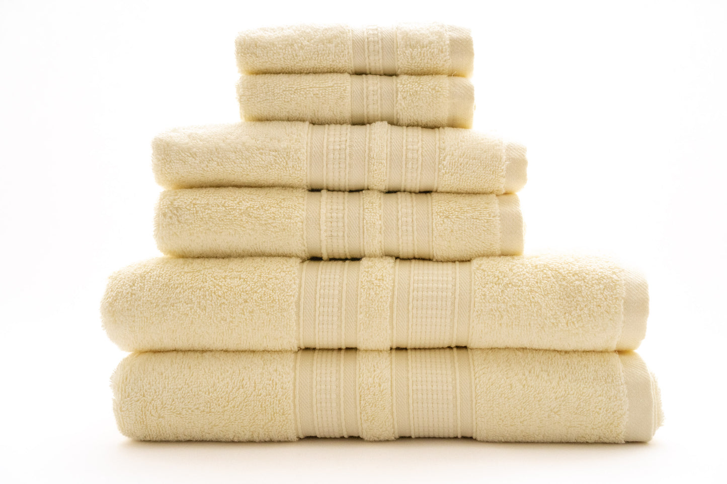 Luxury 6 Piece Bath Towel Set - 100% Cotton - Soft and Absorbent