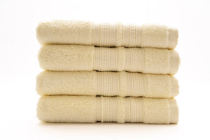 Luxury 4 Piece Hand Towel - 100% Cotton - Soft and Absorbent Luxury 4 Piece Hand Towel - 100% Cotton - Soft and Absorbent