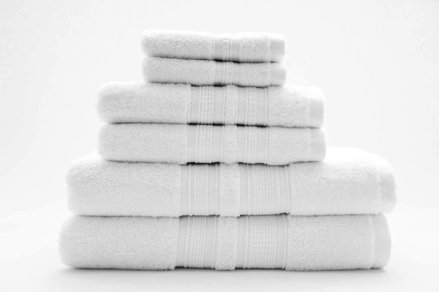 Luxury 6 Piece Bath Towel Set - 100% Cotton - Soft and Absorbent