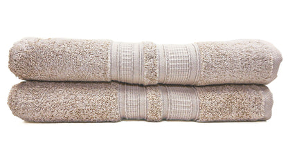 AZLINEN Two Beige Bath Towels