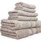 Luxury 6 Piece Bath Towel Set - 100% Cotton - Soft and Absorbent