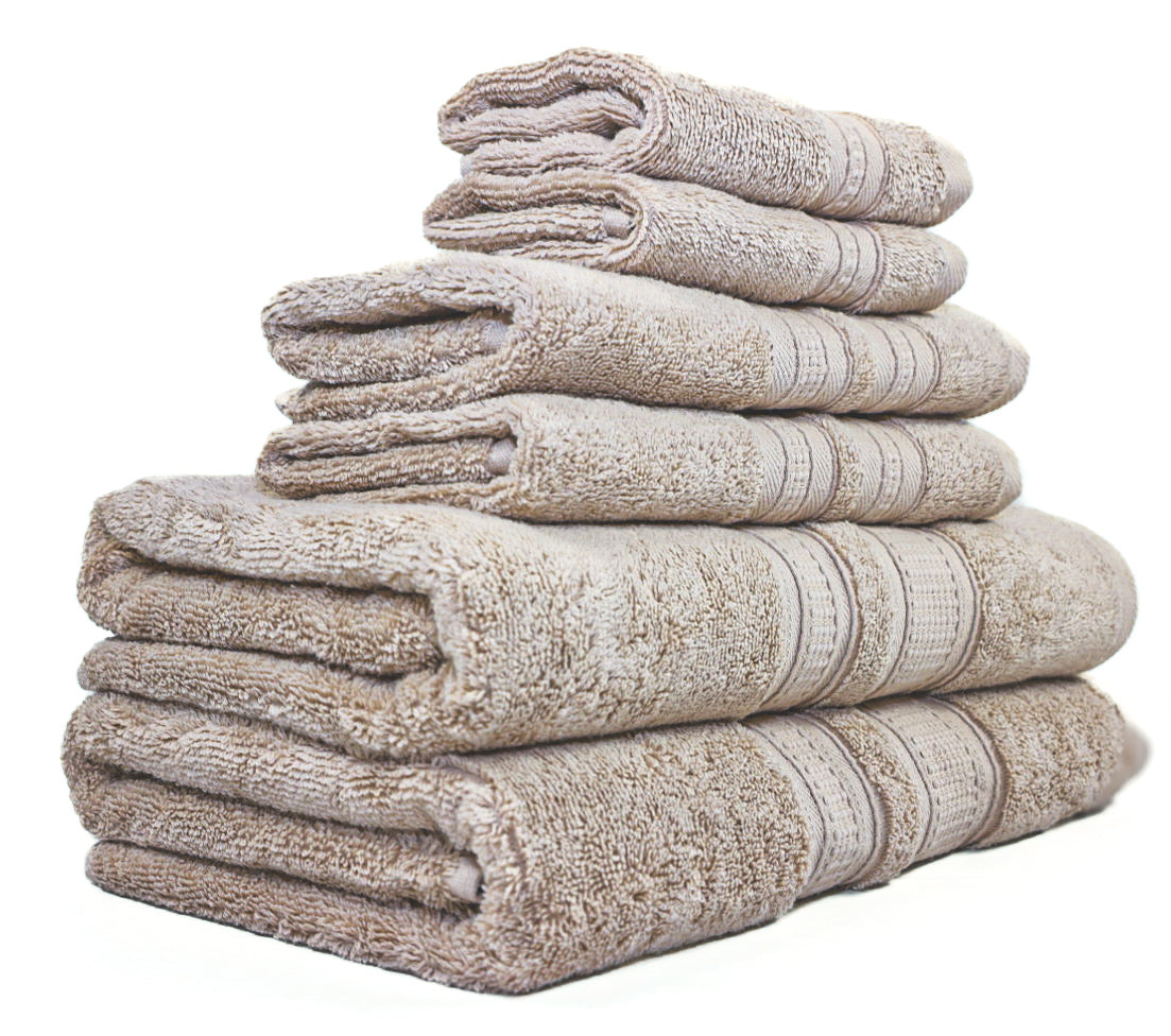 Luxury 6 Piece Bath Towel Set - 100% Cotton - Soft and Absorbent