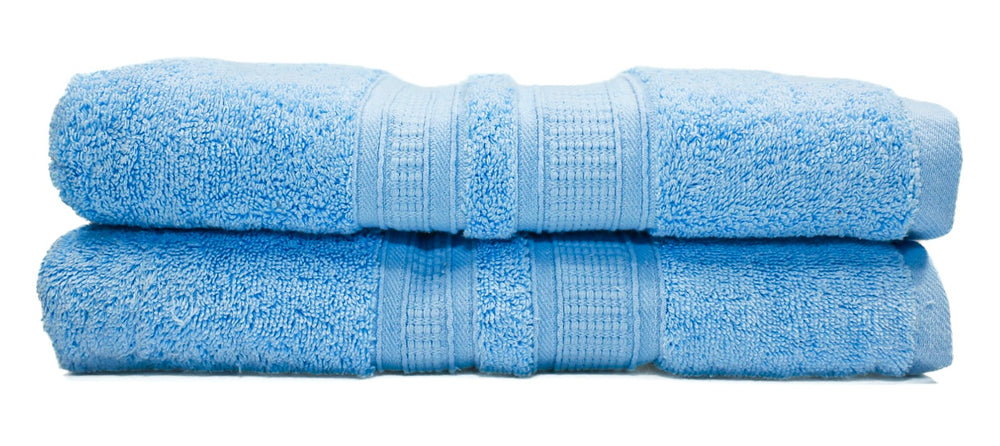 AZLINEN Two Blue Bath Towels