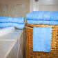 AZLINEN Blue Bath Towels