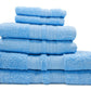 Luxury 6 Piece Bath Towel Set - 100% Cotton - Soft and Absorbent