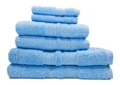 Luxury 6 Piece Bath Towel Set - 100% Cotton - Soft and Absorbent