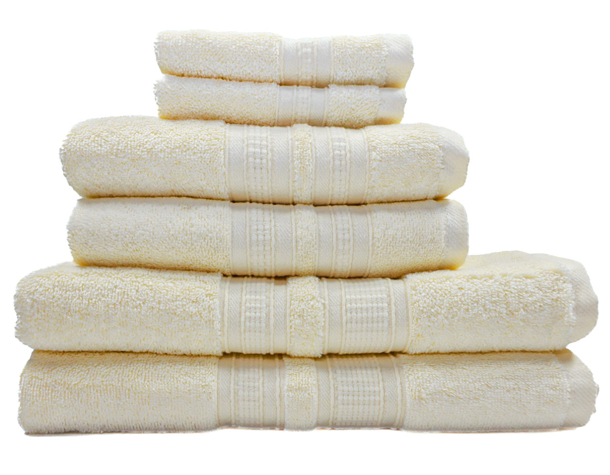 Luxury 6 Piece Bath Towel Set - 100% Cotton - Soft and Absorbent