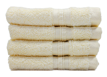 Luxury 4 Piece Face Towel - 100% Cotton - Soft and Absorbent