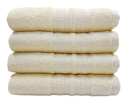 Luxury 4 Piece Hand Towel - 100% Cotton - Soft and Absorbent