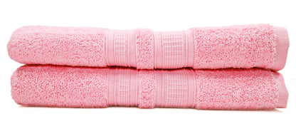 AZLINEN Two Pink Bath Towels