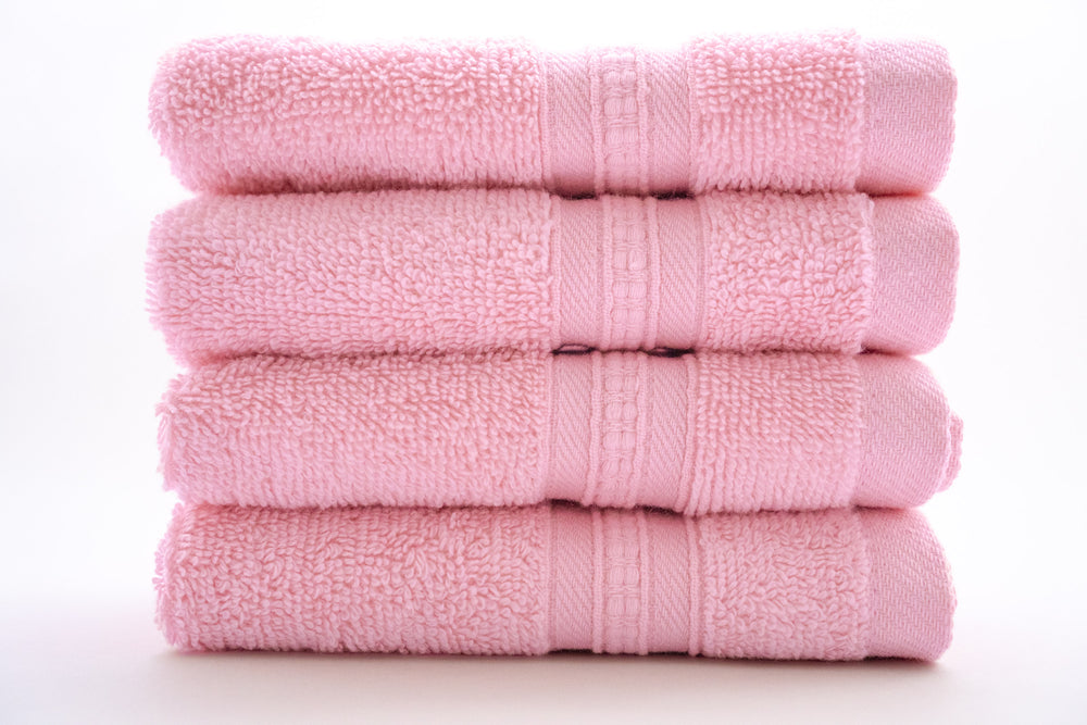 AZLINEN 4 Piece Face Towel Set — 600 GSM 100% Cotton, 12x12 in