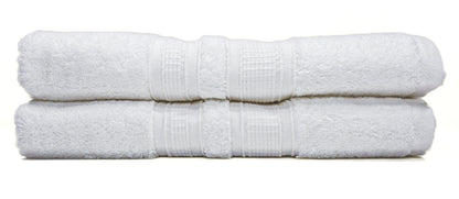 AZLINEN Two White Bath Towels