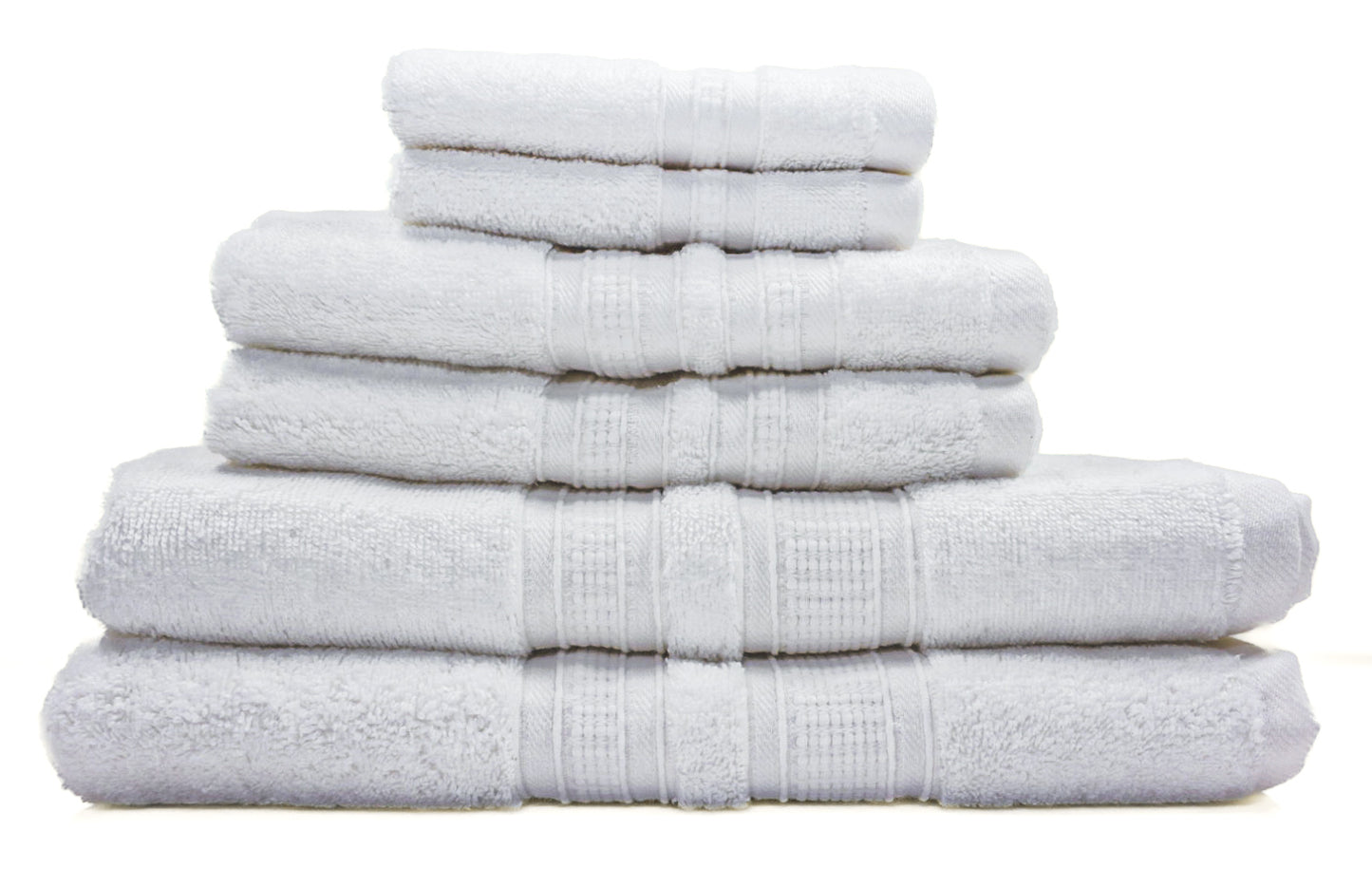 Luxury 6 Piece Bath Towel Set - 100% Cotton - Soft and Absorbent