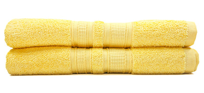 AZLINEN Two Yellow Bath Towels