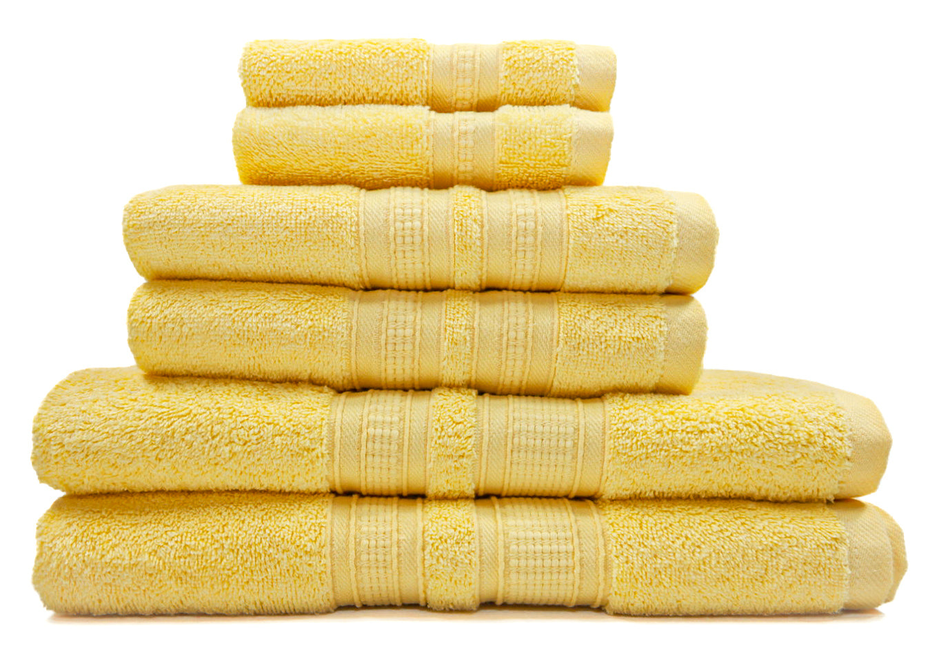 Luxury 6 Piece Bath Towel Set - 100% Cotton - Soft and Absorbent